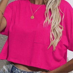 Vibrant Pink Women's Crop Top